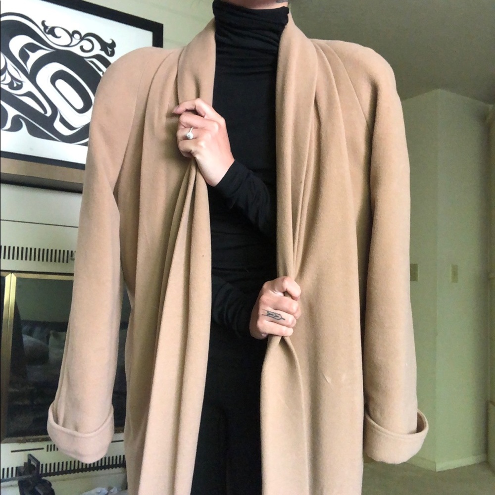 Vintage Wool and Cashmere Camel Cocoon coat